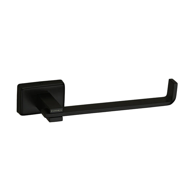 Evanex Stainless Steel Black Matt Toilet Paper Holder for Bathroom (17X5.2X4.3 CM)