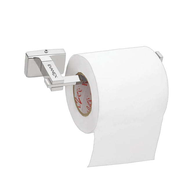Evanex Stainless Steel Chrome Toilet Paper Holder for Bathroom (17X5.2X4.3 CM)