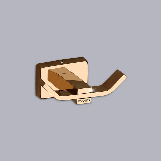 Evanex Stainless Steel Rose Gold Robe/Towel Hook for Bathroom (9.3X5.2X3.6 CM)