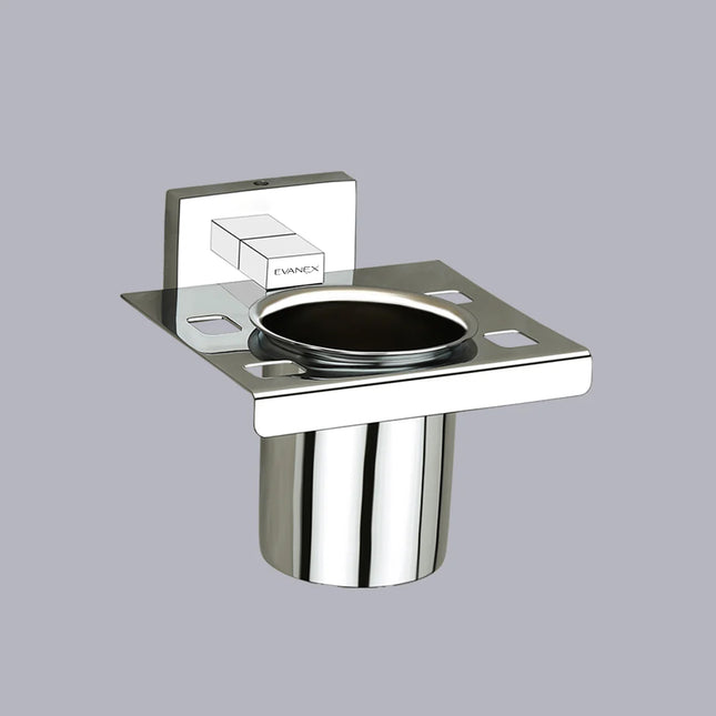 Evanex Stainless Steel Chrome Tumbler Holder for Bathroom (12X12.3X9.5 CM)