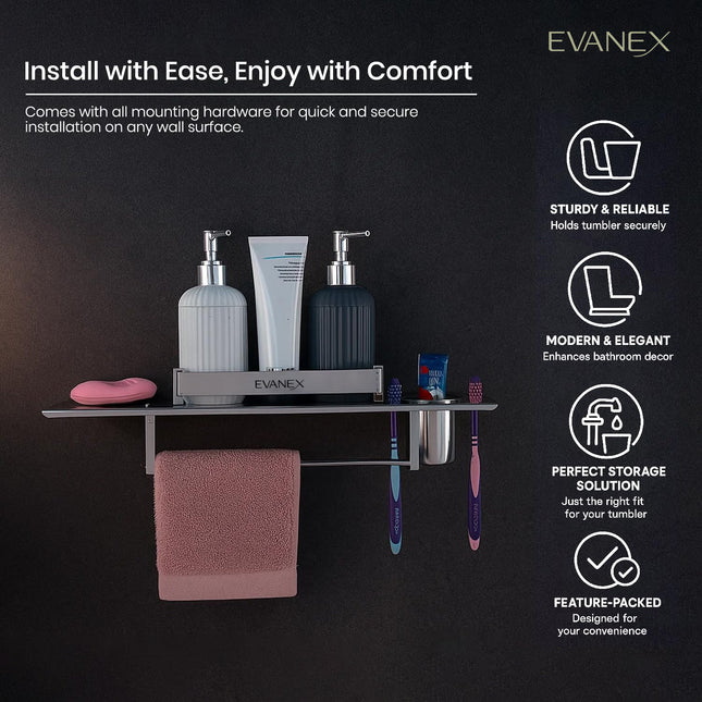Evanex 4 in 1 Shelf Bathroom Shelves | 304 Stainless Steel