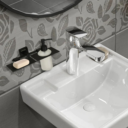 Black Matt Soap Dish & Liquid Soap Dispenser (25.5X15X15.5 CM)