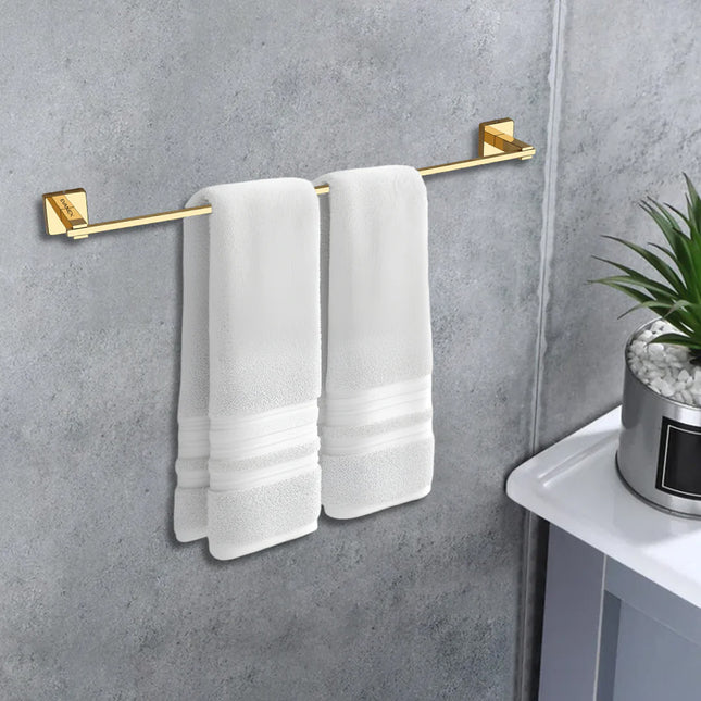 Evanex Stainless Steel Gold Towel Rod/Stand for Bathroom (61X7X4.6 CM)