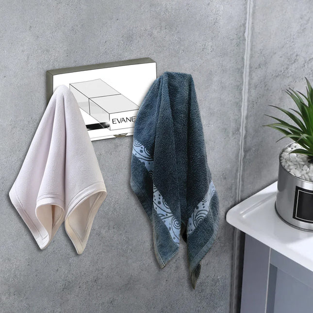 Evanex Stainless Steel Chrome Robe & Towel Hook for Bathroom (7.8X5X4 CM)