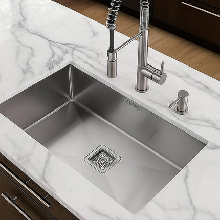 Handmade 304 Grade Stainless Steel Kitchen Sink (30"x20"x10")