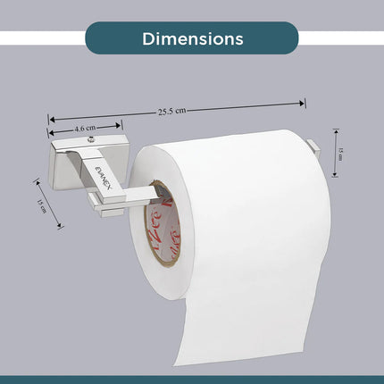 Evanex Stainless Steel Chrome Toilet Paper Holder for Bathroom (17X5.2X4.3 CM)