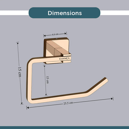 Evanex Stainless Steel Rose Gold Toilet Paper Holder for Bathroom