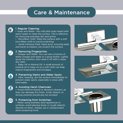 Evanex Stainless Steel Chrome Soap Dish & Tumbler Holder (25.4X12.3X11.3 CM)
