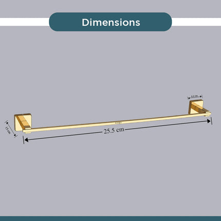 Evanex Stainless Steel Rose Gold Towel Rod/Stand for Bathroom (61X7X4.6 CM)