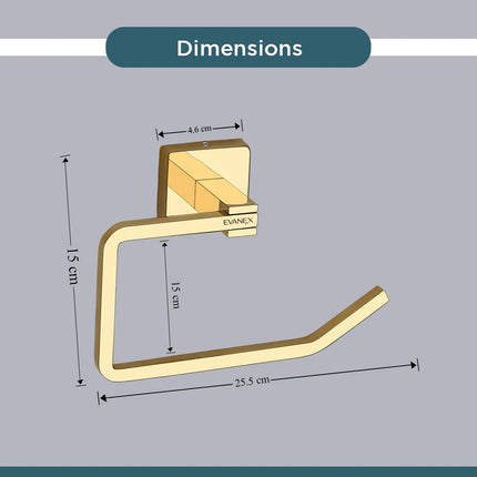 Evanex Stainless Steel Gold Toilet Paper Holder for Bathroom