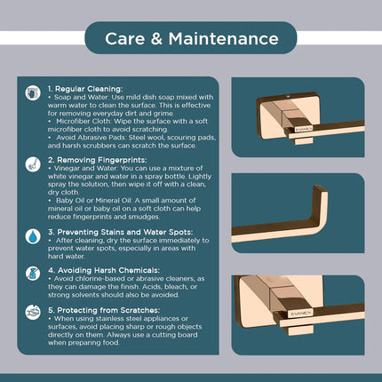 Evanex Stainless Steel Rose Gold Toilet Paper Holder for Bathroom (17X5.2X4.3 CM)