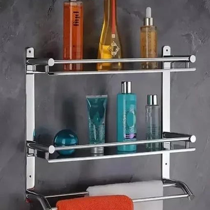 Evanex 2 Layer Bathroom Shelves | 304 Stainless Steel