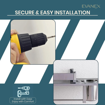 Evanex 4 in 1 Shelf Bathroom Shelves | 304 Stainless Steel