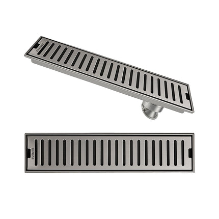 Sliver-Matt Shower Water Drain Channel with Cockroach Trap (18X4 Inches)