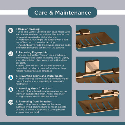 Evanex Stainless Steel Rose Gold Twin Soap Dish for Bathroom (25.3X15X4.6 CM)