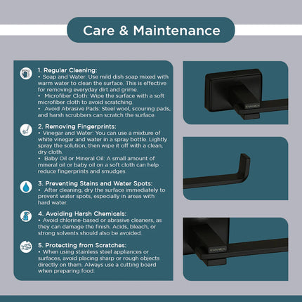 Evanex Stainless Steel Black Matt Toilet Paper Holder for Bathroom (17X5.2X4.3 CM)