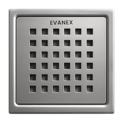 Sliver-Matt  Square Floor Drainer with Cockroach Trap (6X6 Inches)