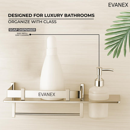 Evanex 3 in 1 Bathroom Shelves | 304 Grade Stainless Steel