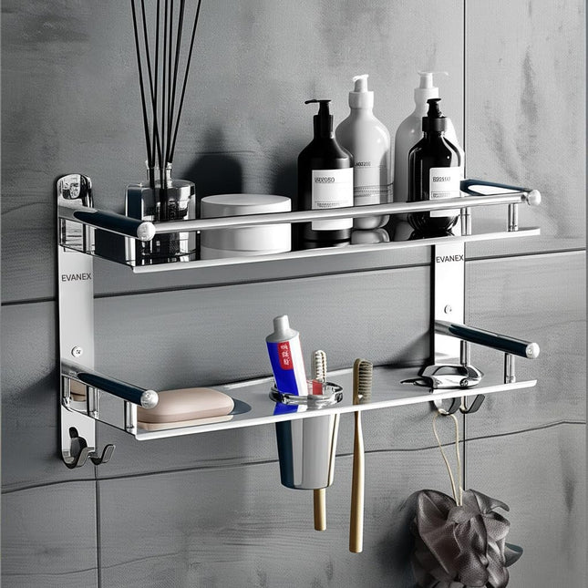 Evanex 5 in 1 Bathroom Shelves | 304 Stainless Steel