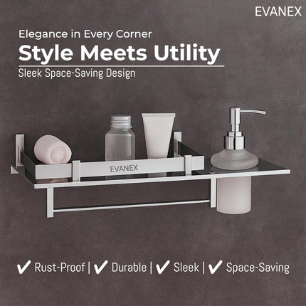 Evanex 3 in 1 Bathroom Shelves | 304 Grade Stainless Steel