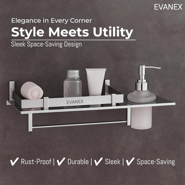Evanex 3 in 1 Bathroom Shelves | 304 Grade Stainless Steel