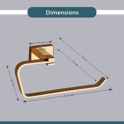 Evanex Stainless Steel Rose Gold Napkin Ring for Bathroom (21.5X5.2X9.8 CM)
