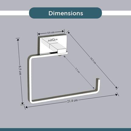 Evanex Stainless Steel Chrome Napkin Ring Holder for Bathroom (16X5X12.5 CM)