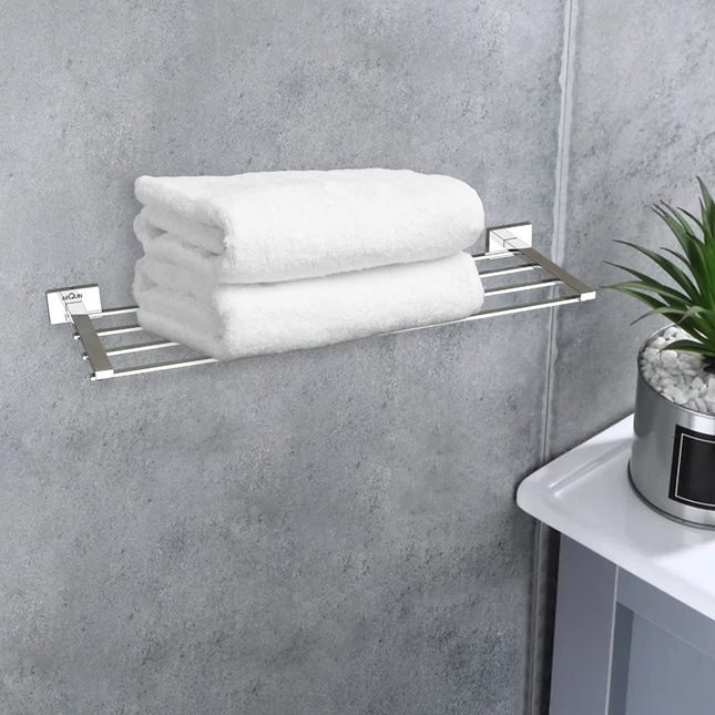 Evanex Stainless Steel Chrome Towel Rack for Bathroom (61X21X4 CM)
