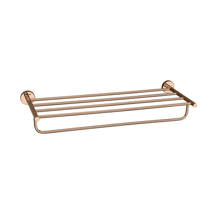 Evanex Stainless Steel Rose Gold Towel Rack/Stand for Bathroom (63.5X22X10.5 CM)