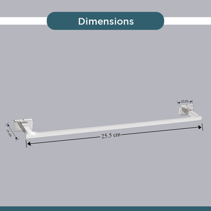 Evanex Stainless Steel Chrome Towel Rod for Bathroom (61X7.2X3.6 CM)