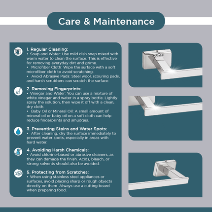 Evanex Stainless Steel Chrome Towel Rod for Bathroom (61X7.2X3.6 CM)