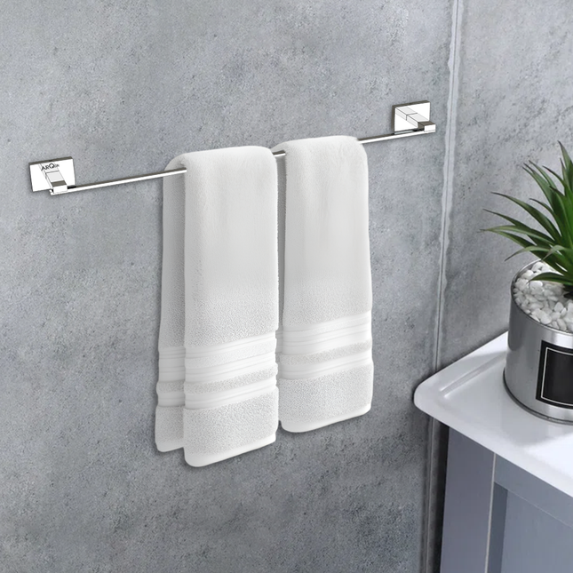 Evanex Stainless Steel Chrome Towel Rod Hanger for Bathroom (61X6X4 CM)