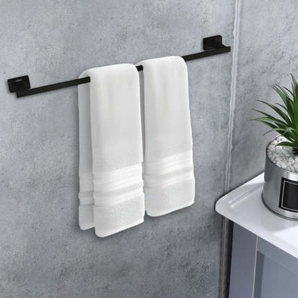 Evanex Stainless Steel Black Matt Towel Rod/Hanger for Bathroom (61X7.2X3.6 CM)