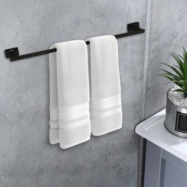 Evanex Stainless Steel Black Matt Towel Rod/Hanger for Bathroom (61X7.2X3.6 CM)