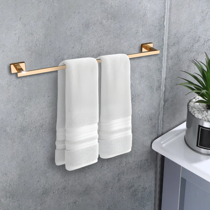Evanex Stainless Steel Rose Gold Towel Rod/Stand for Bathroom (61X7.2X3.6 CM)