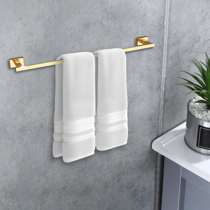 Evanex Stainless Steel Gold Towel Rod/Stand for Bathroom (61X7.2X3.6 CM)