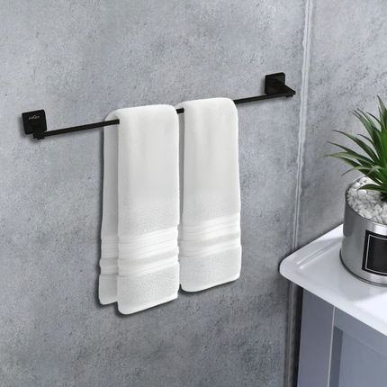 Evanex Stainless Steel Black Matt Towel Rod/Stand for Bathroom (61X7X4.6 CM)